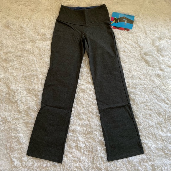 The Girls Pants - NWT high waisted Shaping boot cut leggings - dark grey / charcoal
